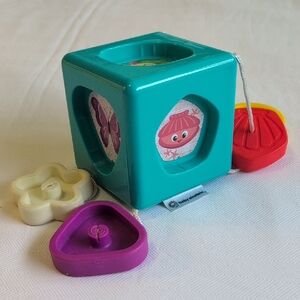baby einstein match & grasp shape sorter block cube plastic & silicone 6 months+